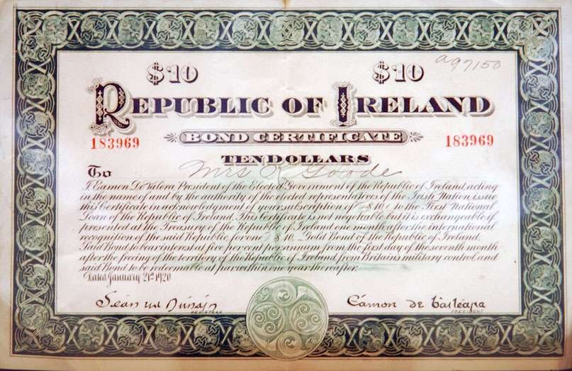 bond certificate Ireland.