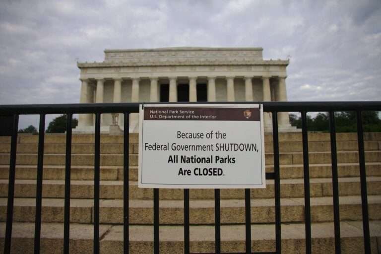 National park closed due to government shutdown